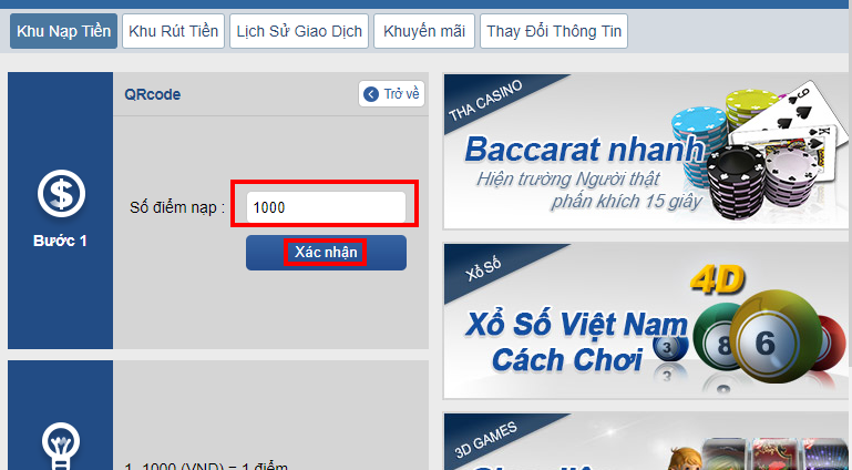 Nạp tiền Jss77 Vietinbank